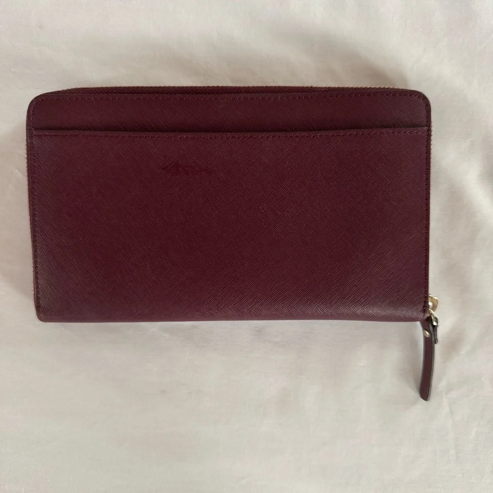 Kate Spade Wallet, Laurel Way Kaden in Cherrywood, Full Zip